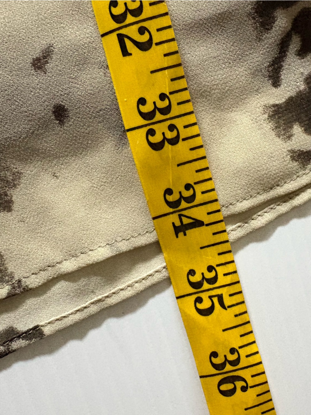 RW&CO. Cream and Brown Abstract-Print Mini Dress - Picture 6 of 6